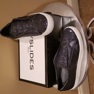 J Slide Metallic Sneakers